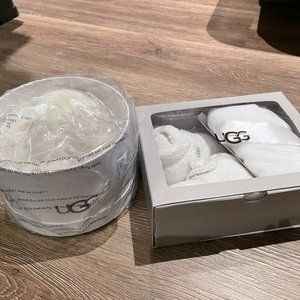 UGG baby boots and earmuffs and lovey! Boots Bixbee cream white NWT size 2/3